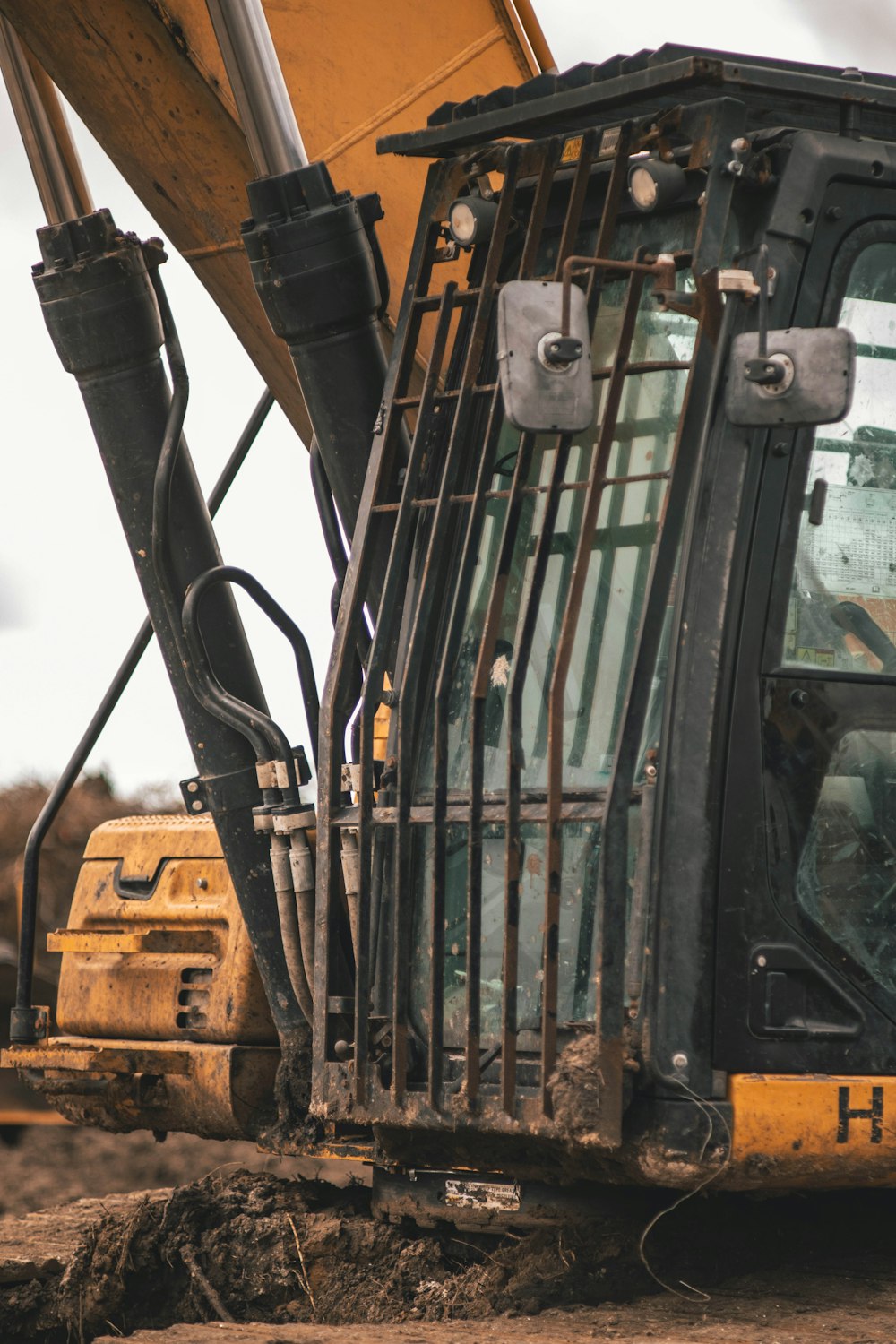 black and yellow heavy equipment