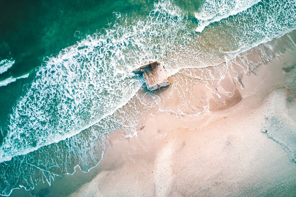 birds eye view of beach