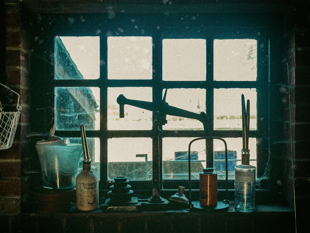 clear glass pitcher on table