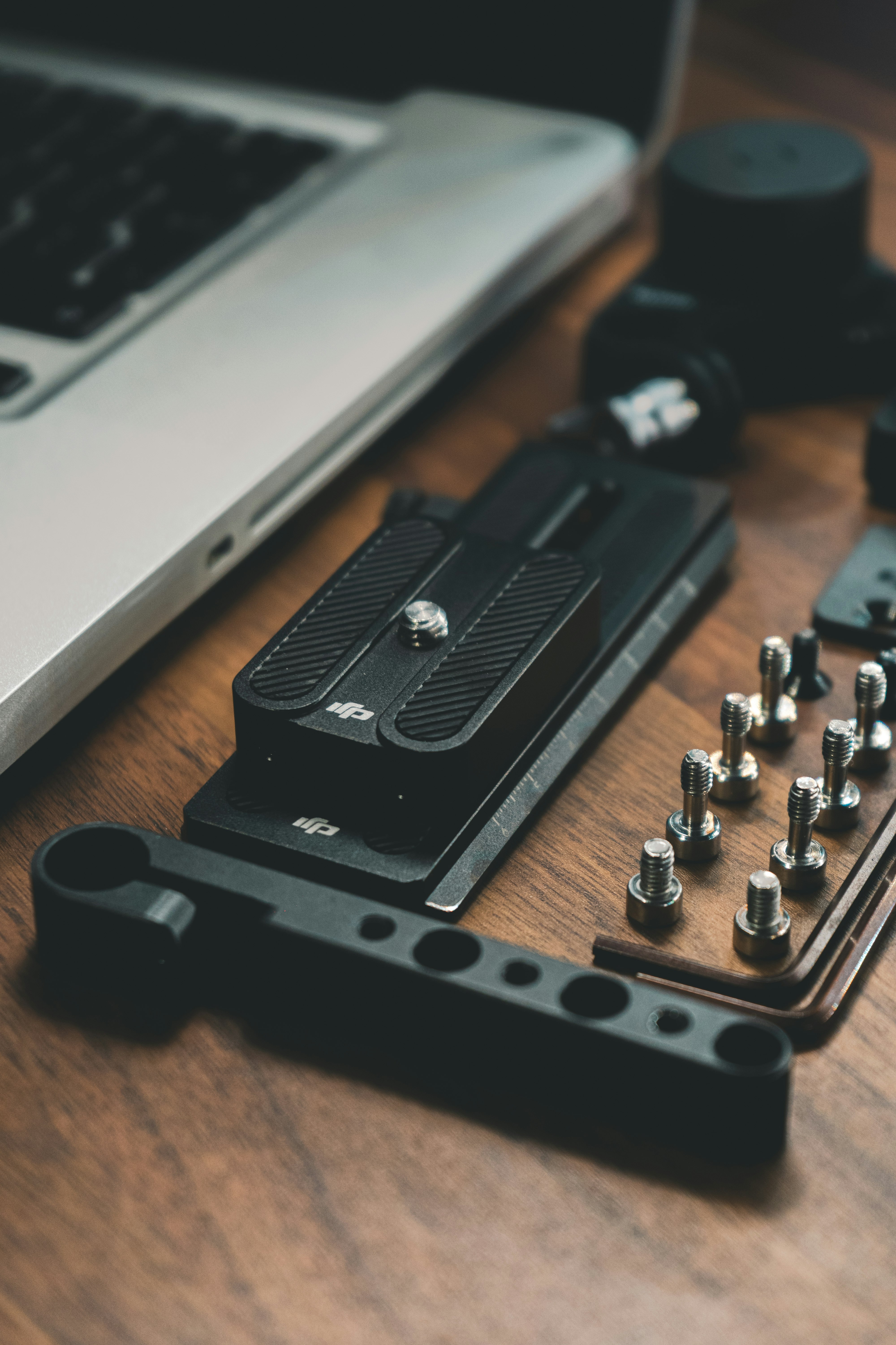 black and silver tool kit