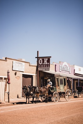 people riding horses in front of brown concrete building during daytime