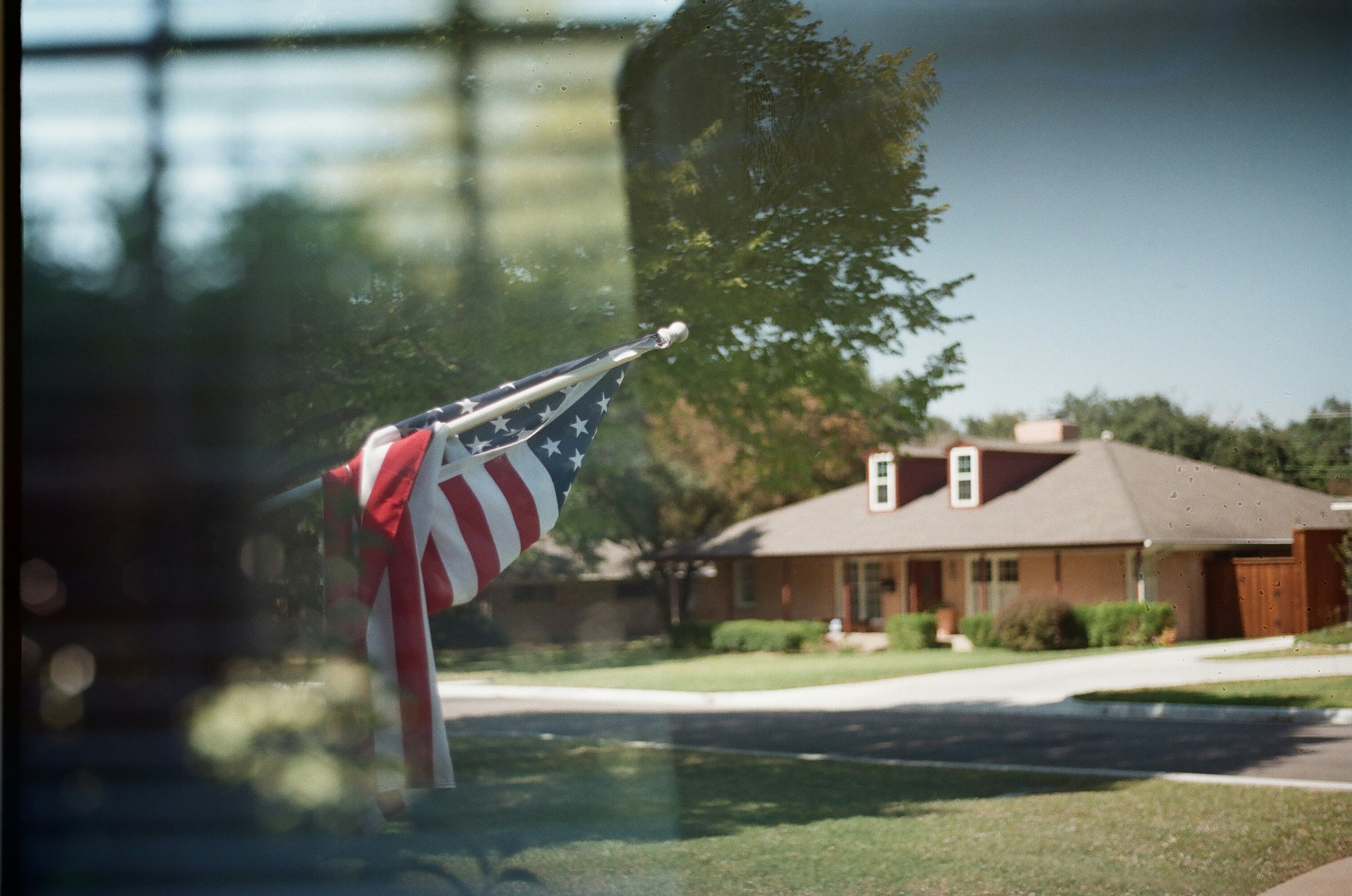 us a flag on pole