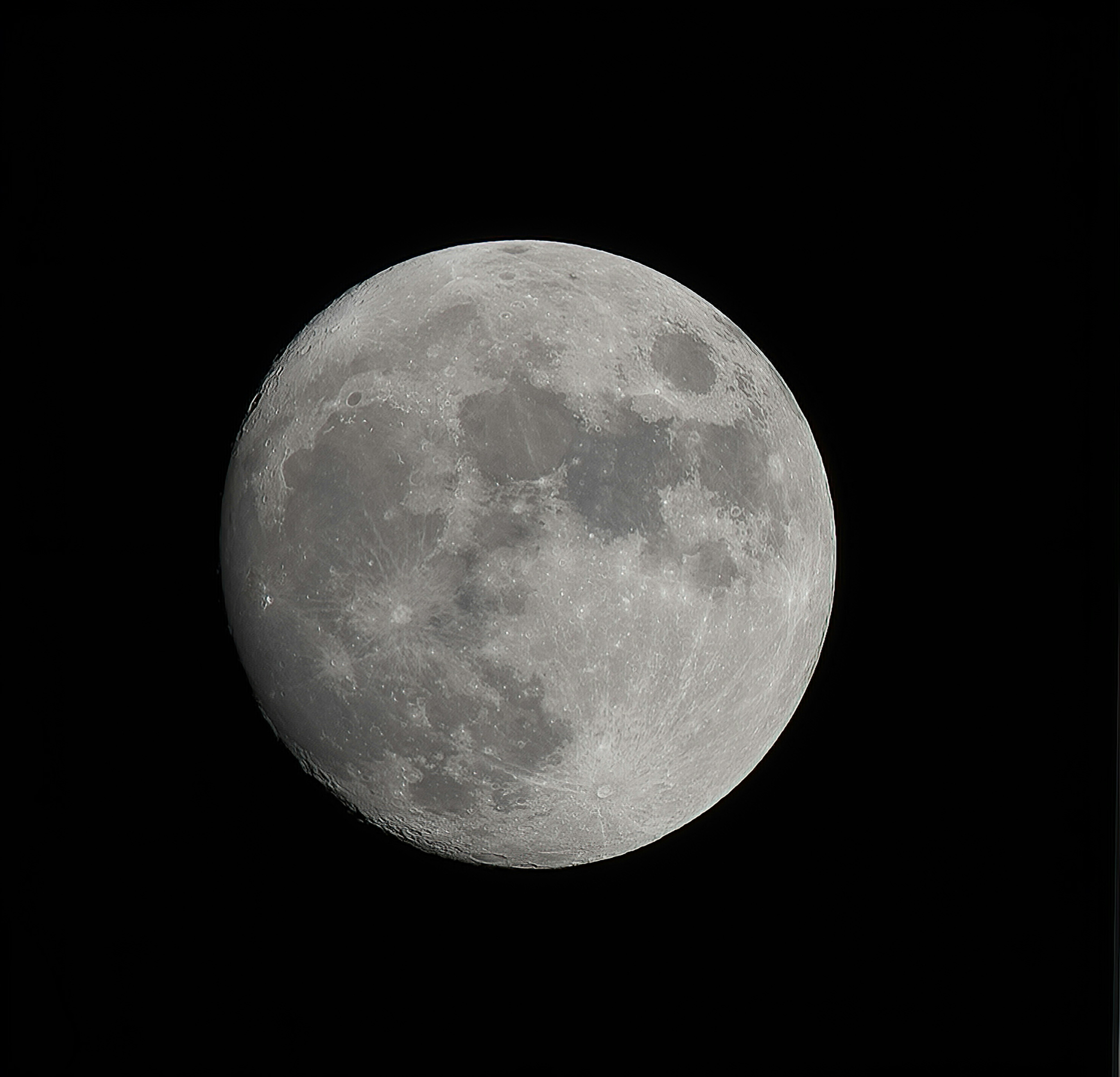full moon on white background
