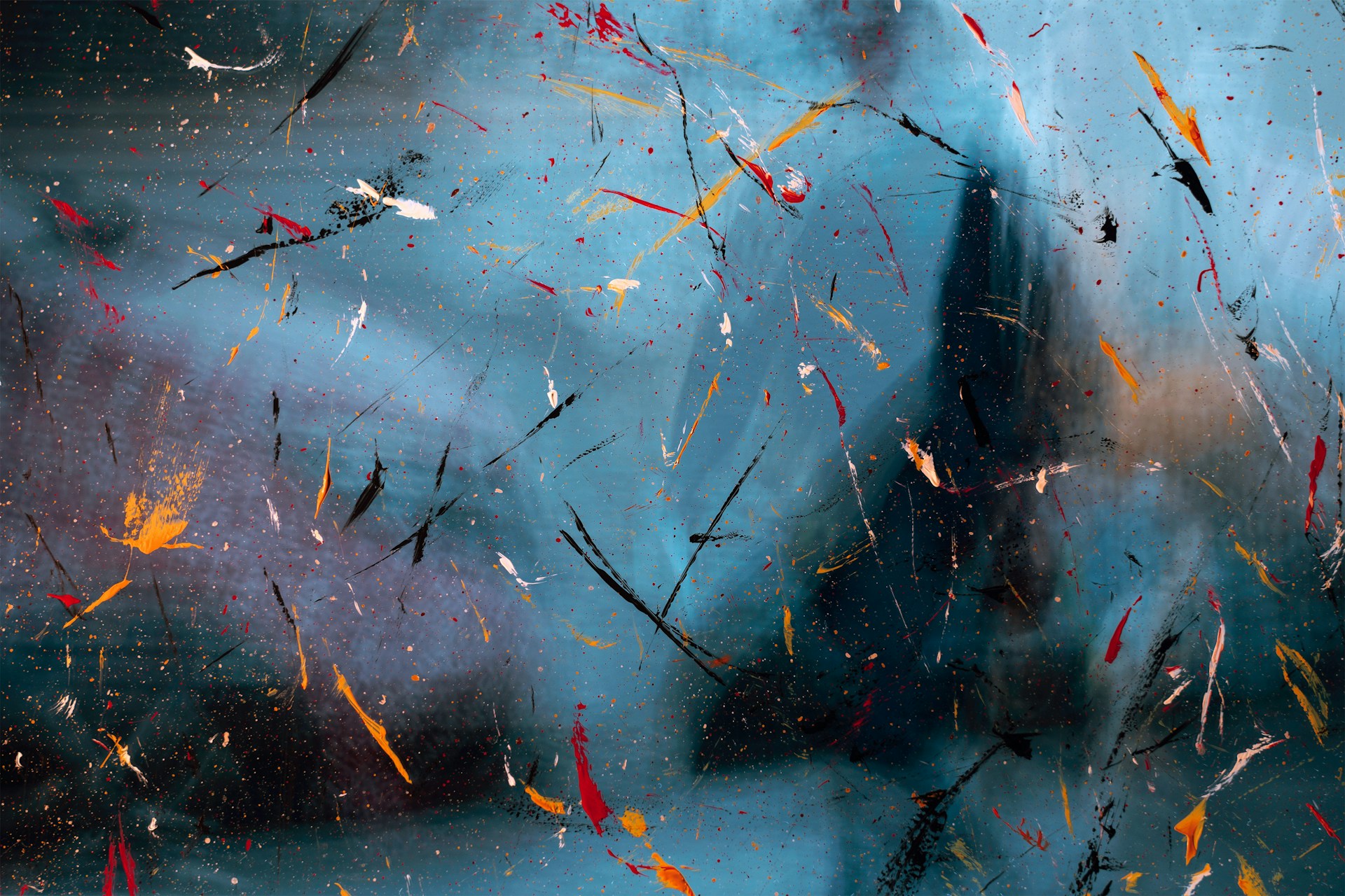 red and black fishes on water
