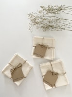 Assorted paper napkins in various designs.