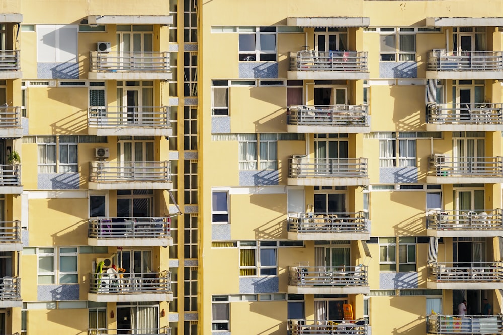 white and yellow concrete building