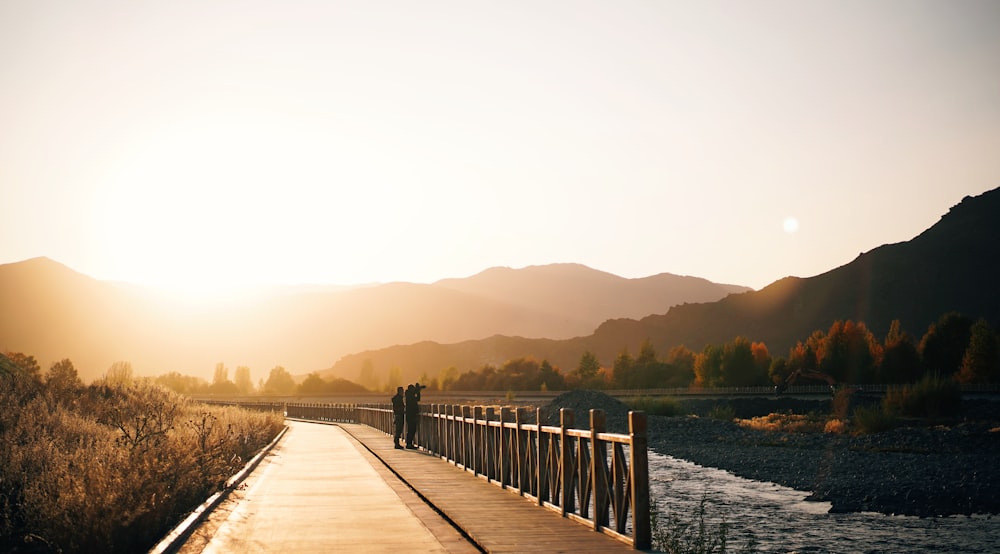 brown wooden dock on lake during daytime