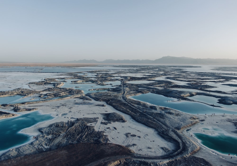 aerial view of a lake