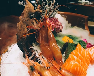 cooked shrimp on white ceramic plate