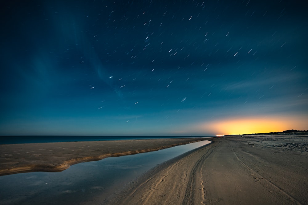 blue sky over the beach