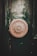 A vintage, ornate brass door knob with an intricate floral pattern adorns a dark green wooden door. The intricate details of the flower design and the aged patina of the metal offer a sense of history and craftsmanship.