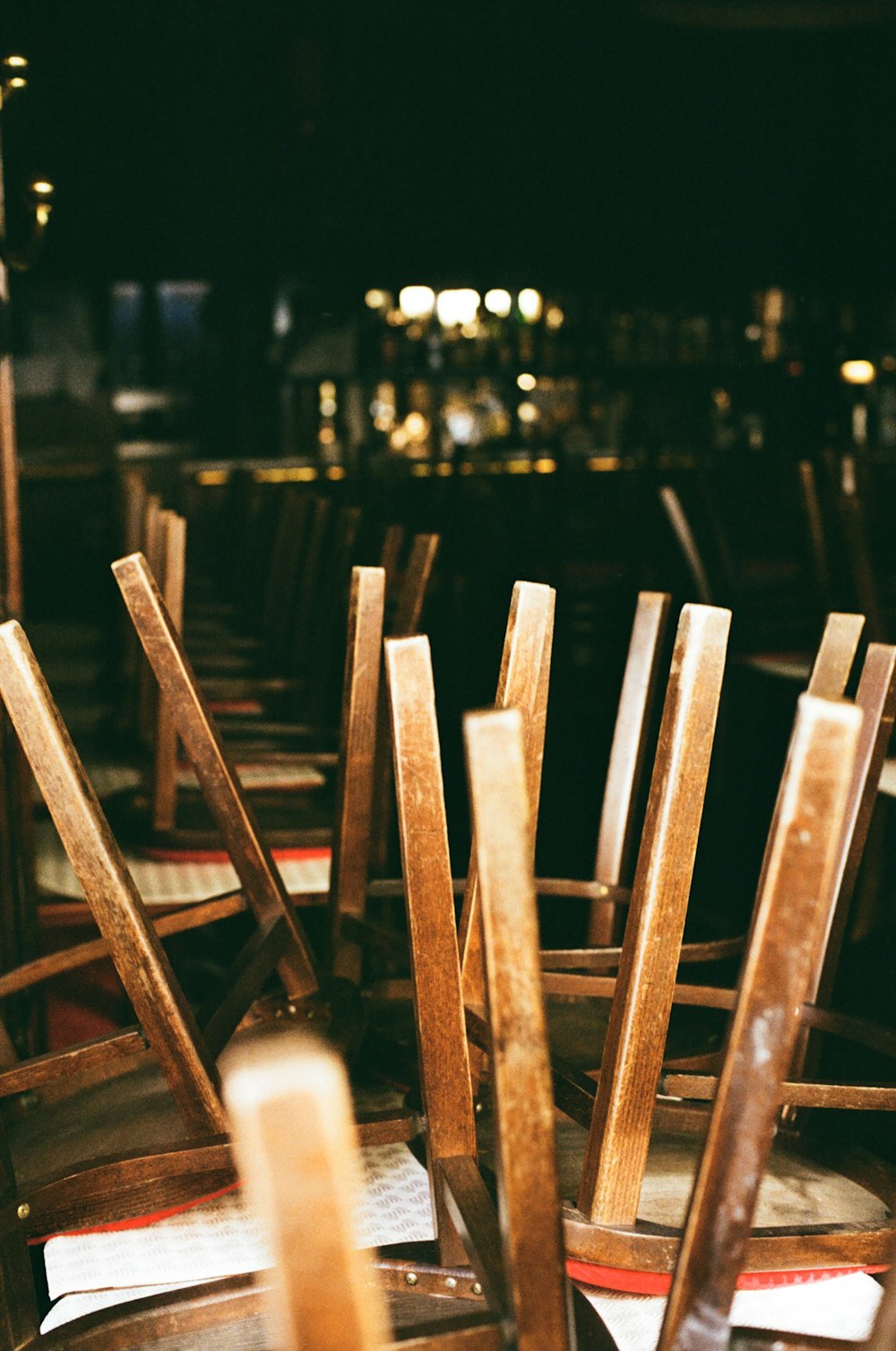 brown wooden sticks on black surface