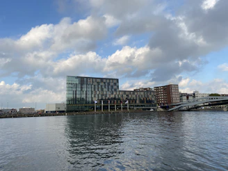 A municipal building by the Great Lakes shore, symbolizing public sector partnership.