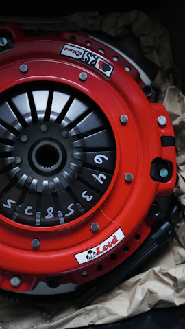 red and black round device