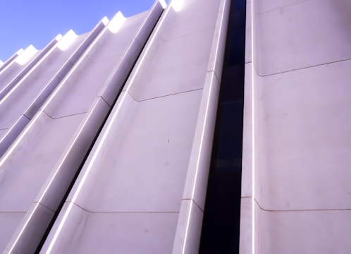 A warehouse with newly installed sandwich panels showing clean and precise construction.