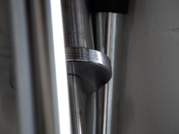 Stainless steel curtain rods showcased in an elegant setting.