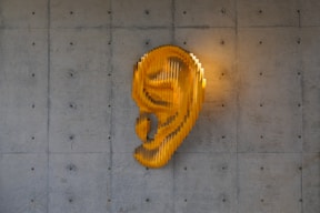 yellow and white heart shaped decor