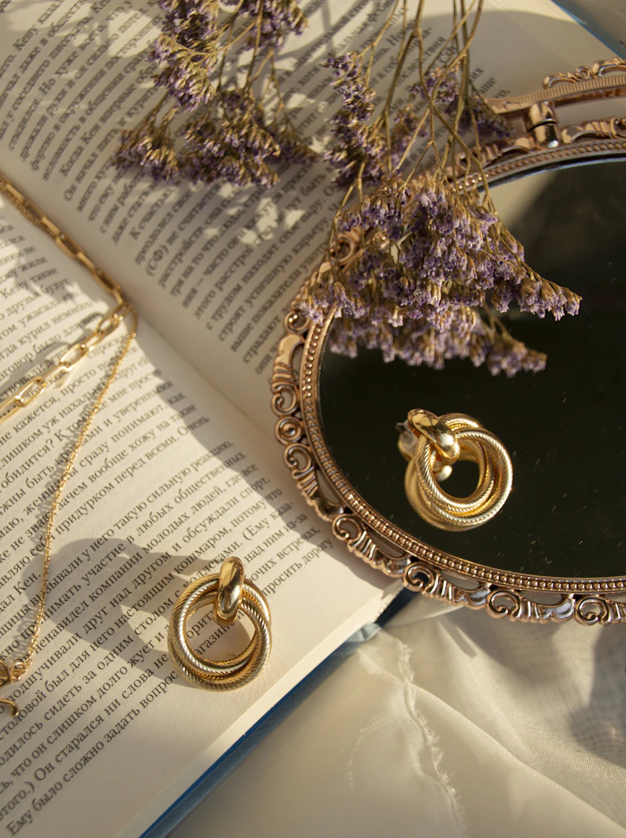 Gold jewellery detail