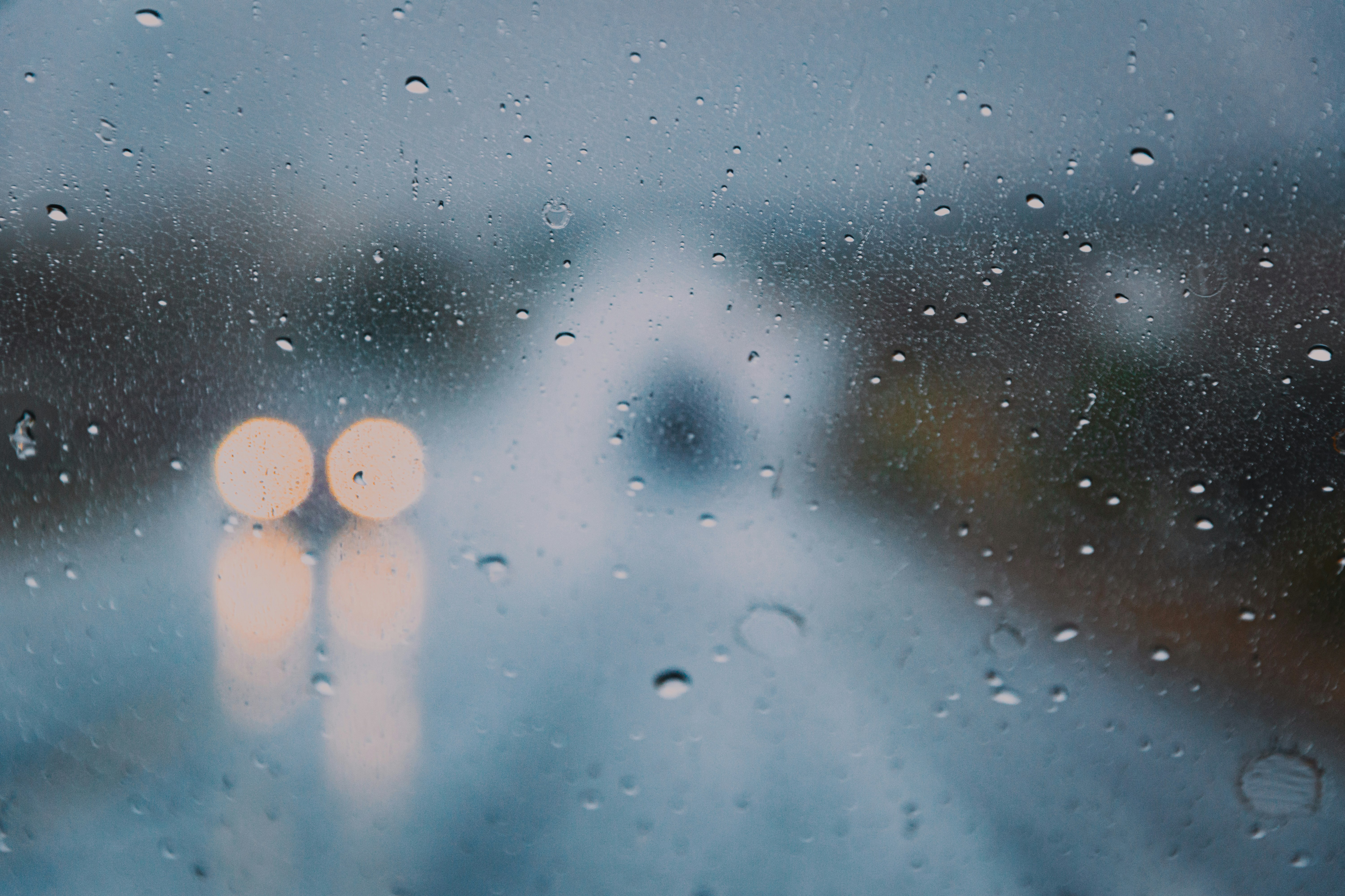 water droplets on glass window