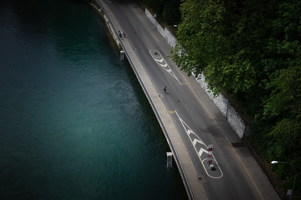 aerial view of cars on road during daytime