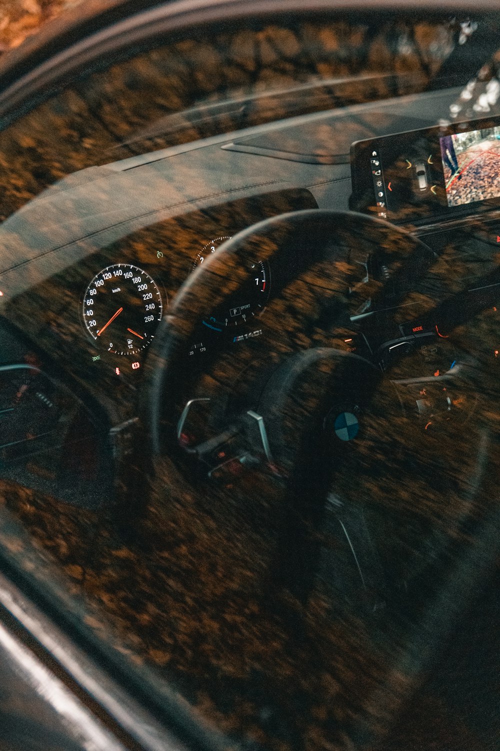 black car wheel on road