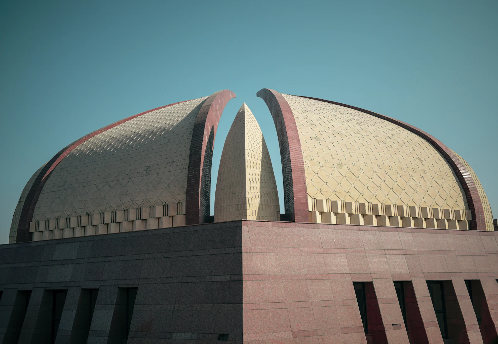 Petal-shaped domes of the Pakistan Monument in Islamabad
