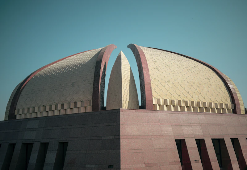 Petal-shaped domes of the Pakistan Monument in Islamabad