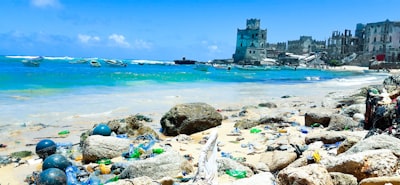 gray concrete building near body of water during daytime somalia google meet background