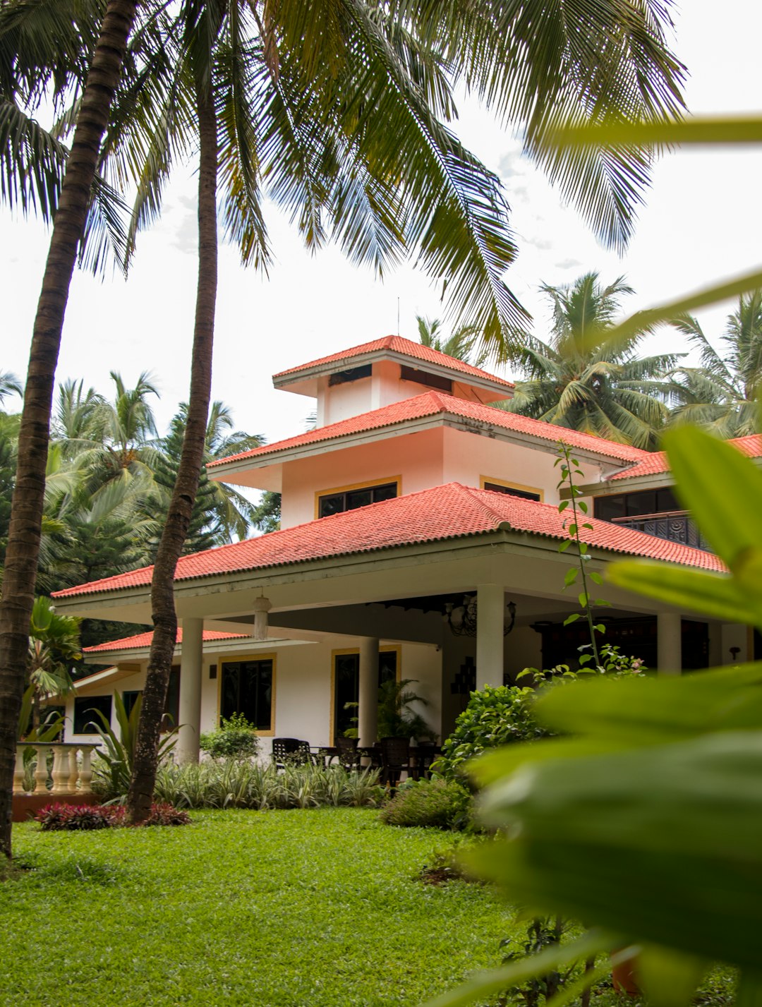 white and brown concrete house near palm trees during white and brown concrete house near palm trees during