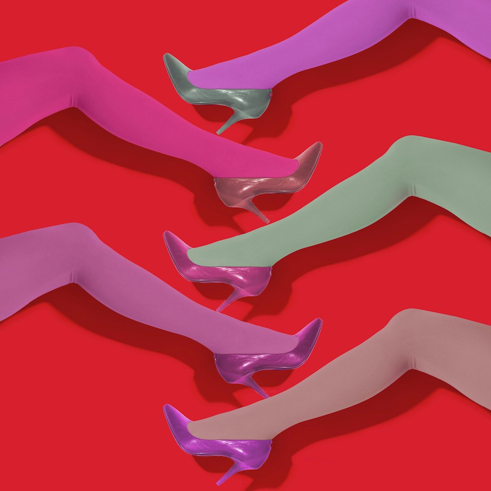 pink 3 d image of a persons feet