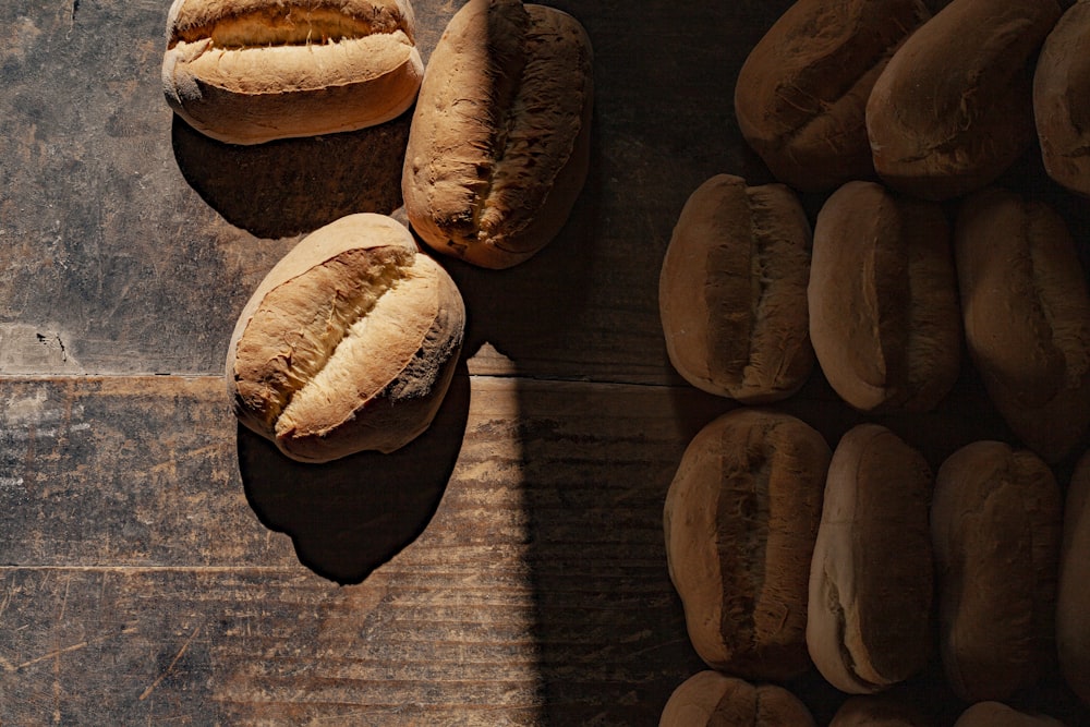 brown bread on brown wooden table