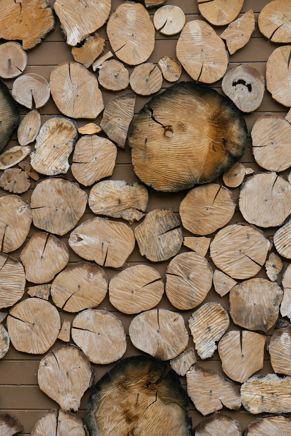 brown wooden log lot during daytime