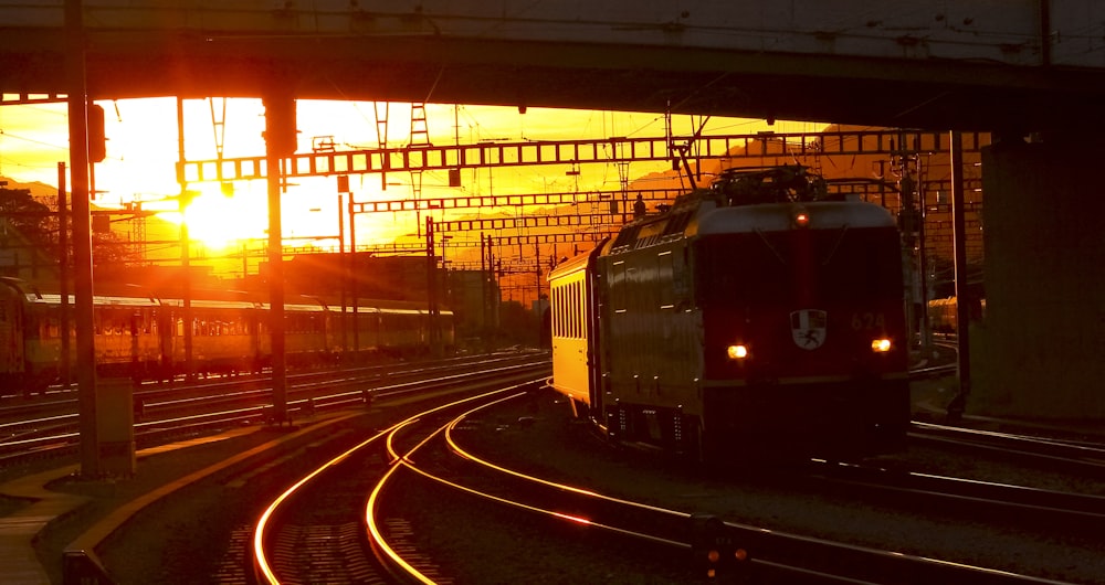 Zug am Bahnhof tagsüber