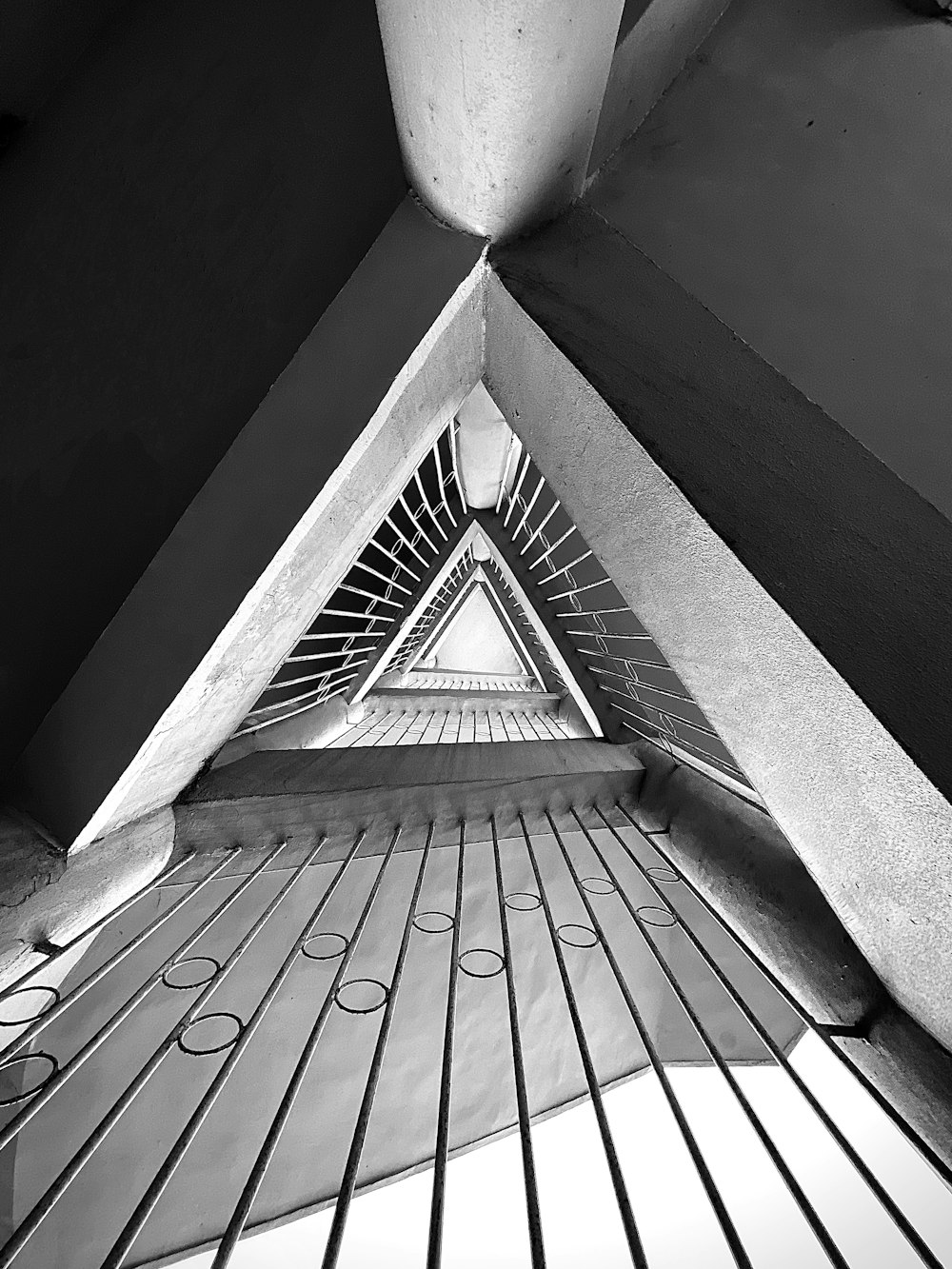 grayscale photo of concrete building