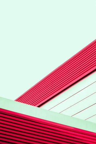 red and white striped building