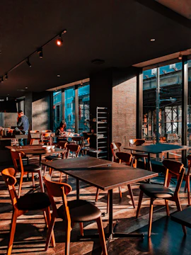 Bright and welcoming café with soft background melodies.