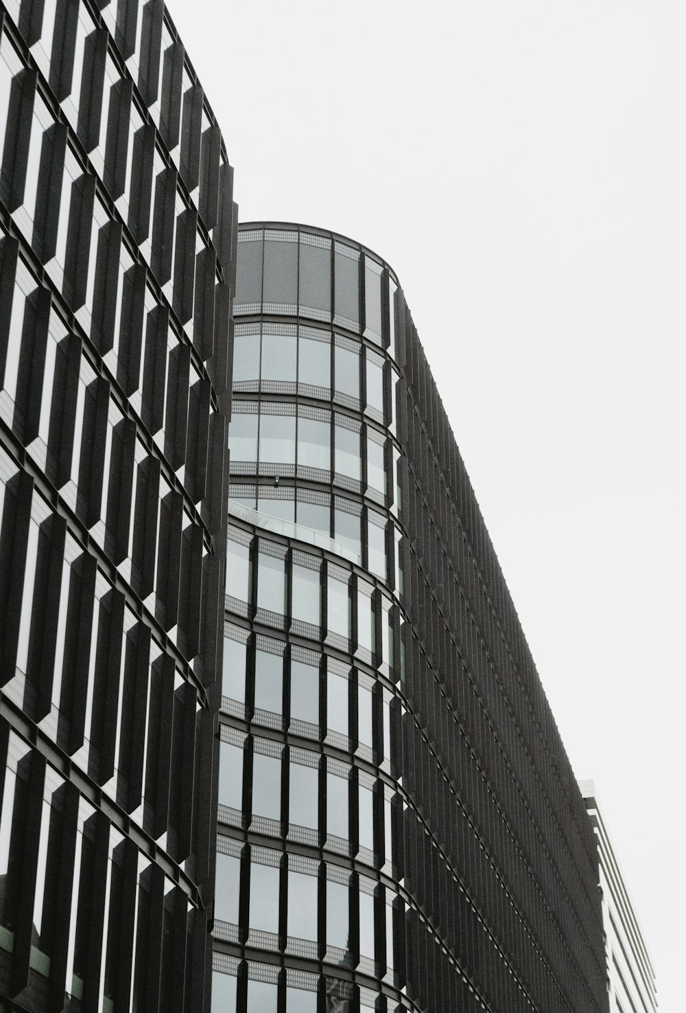 black and white concrete building