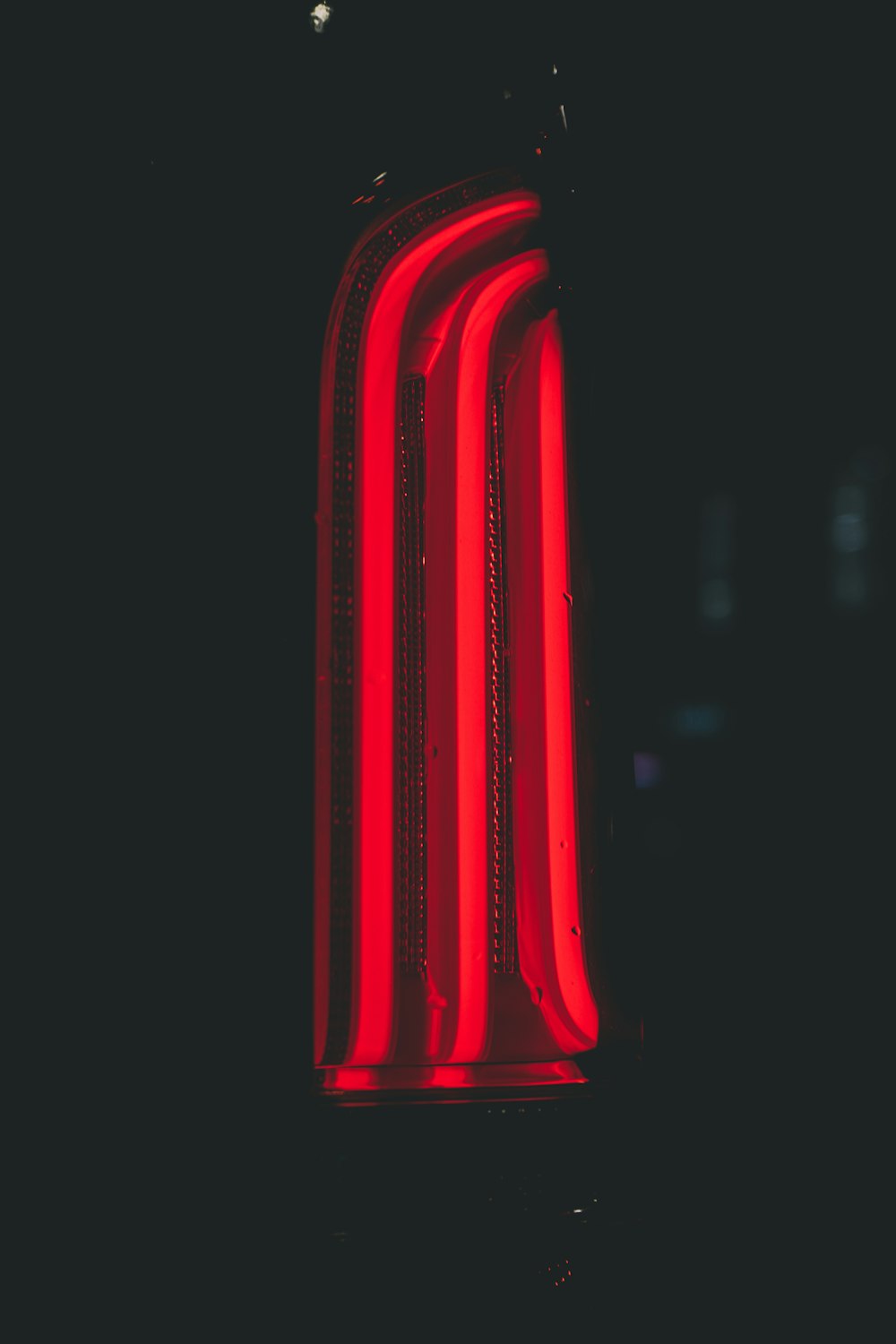 red light in dark room