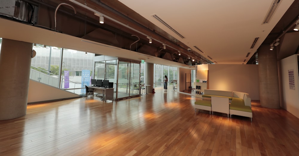 brown wooden parquet floor inside building