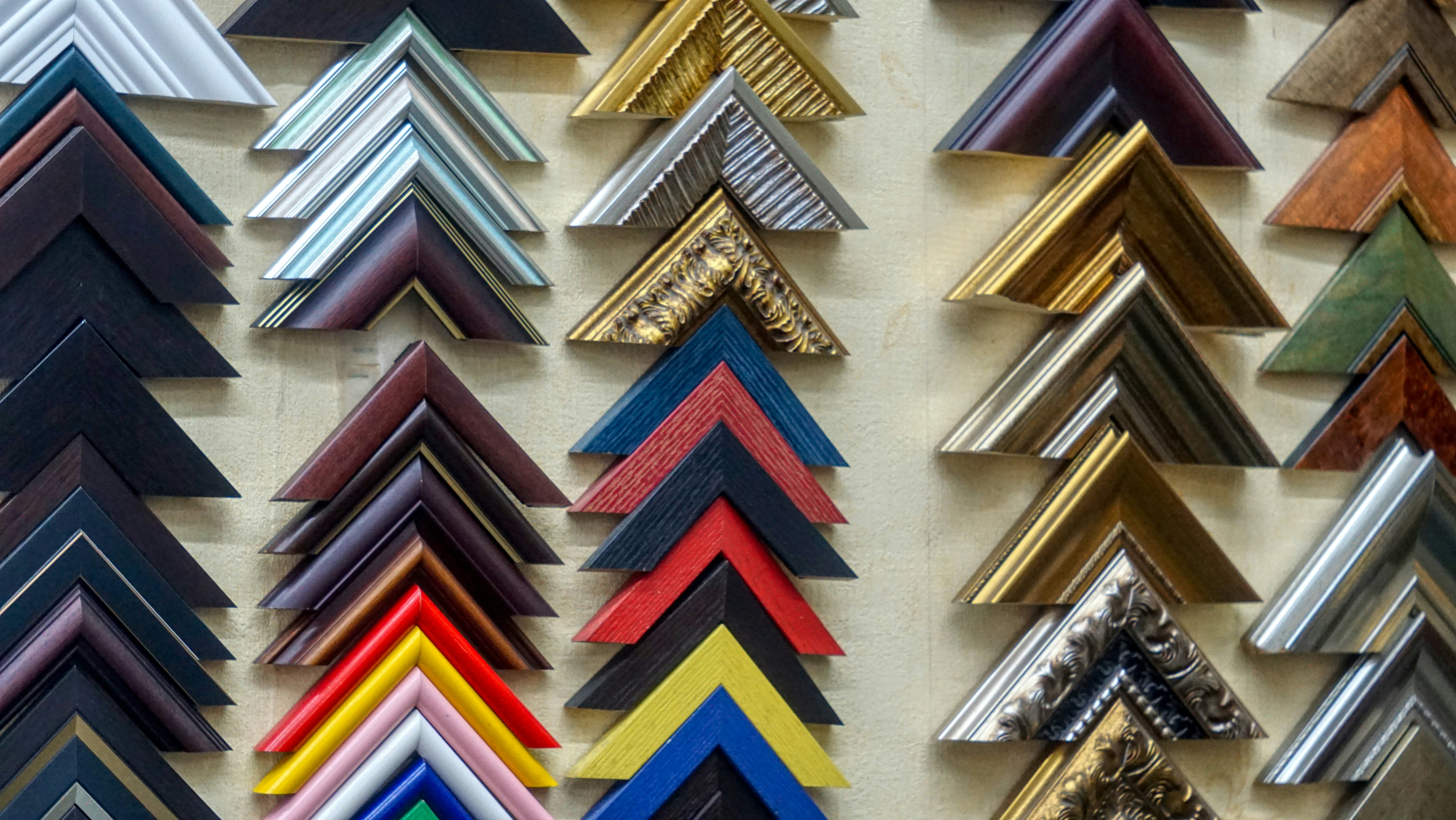 gold and blue cross wall decor