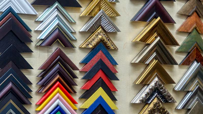 gold and blue cross wall decor