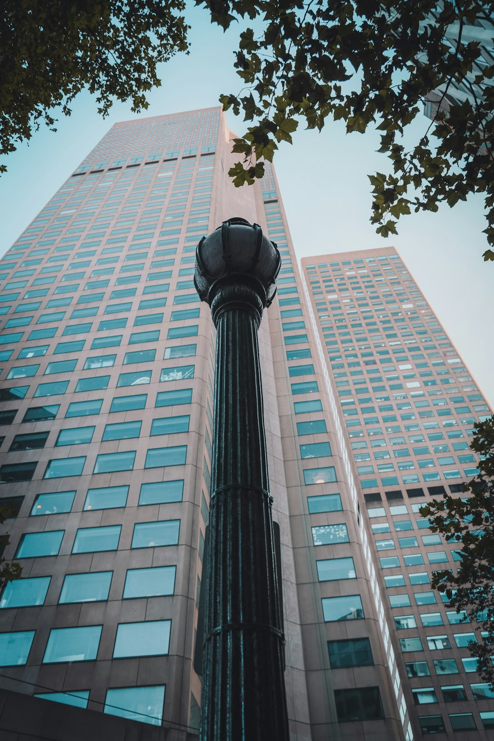 low angle photography of high rise building