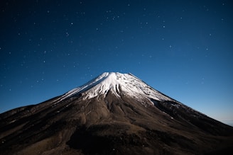 A desolate mountain peak under a starry night sky, evoking survival against impossible odds.