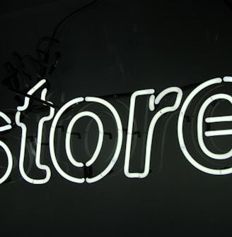 white and black love neon light signage