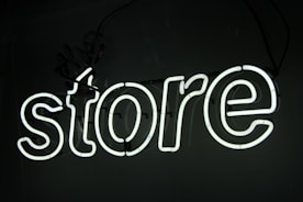 white and black love neon light signage