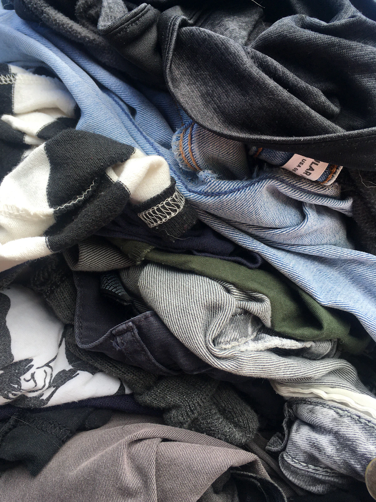 Before inspiration: pile of clothing