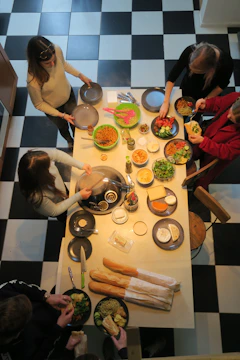 Kitchen area fully equipped for group meals and socializing.