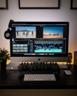 black flat screen computer monitor