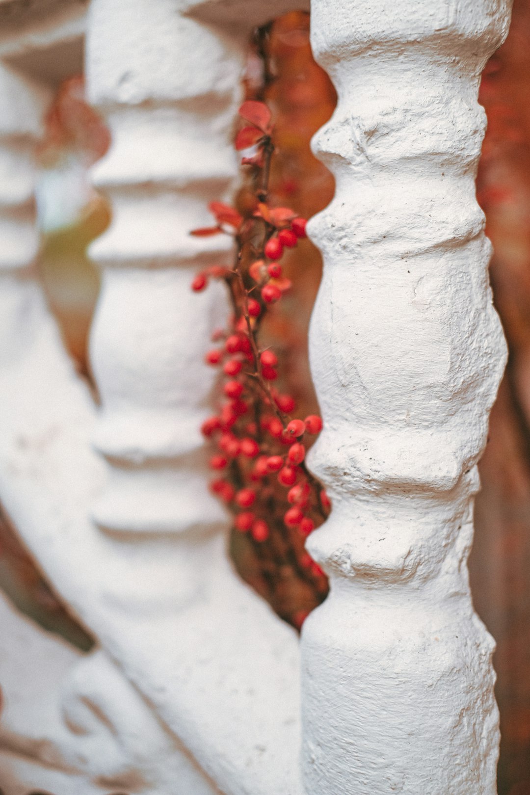 red and white stone fragment