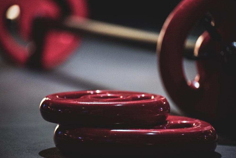 red and gold steel round ornament